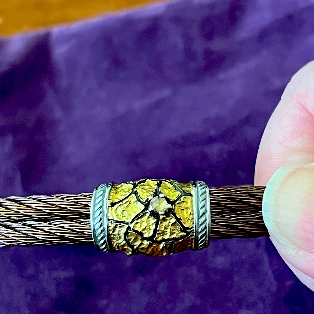 Charriol 18K Yellow Gold & Bronze Stainless with Diamond bracelet